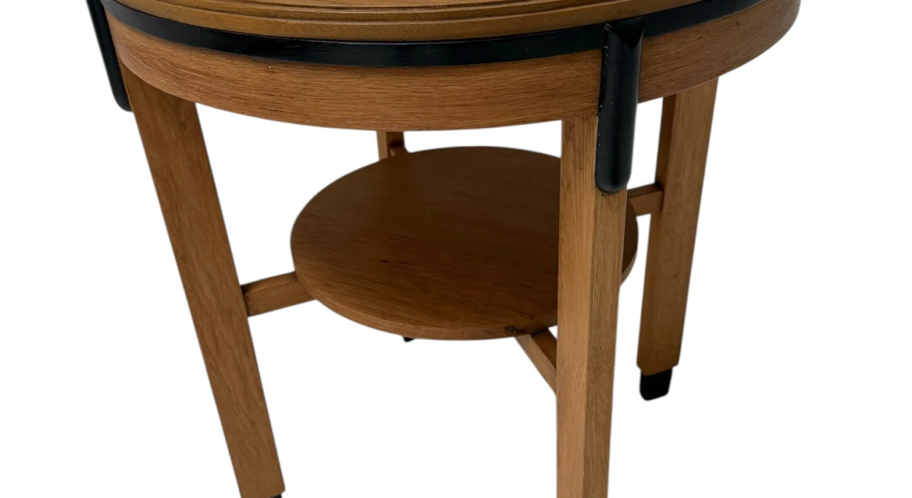 Art Deco Amsterdamse School Round Side Table, 1920s